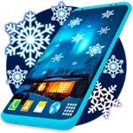 snowy winter live wallpaper android application logo